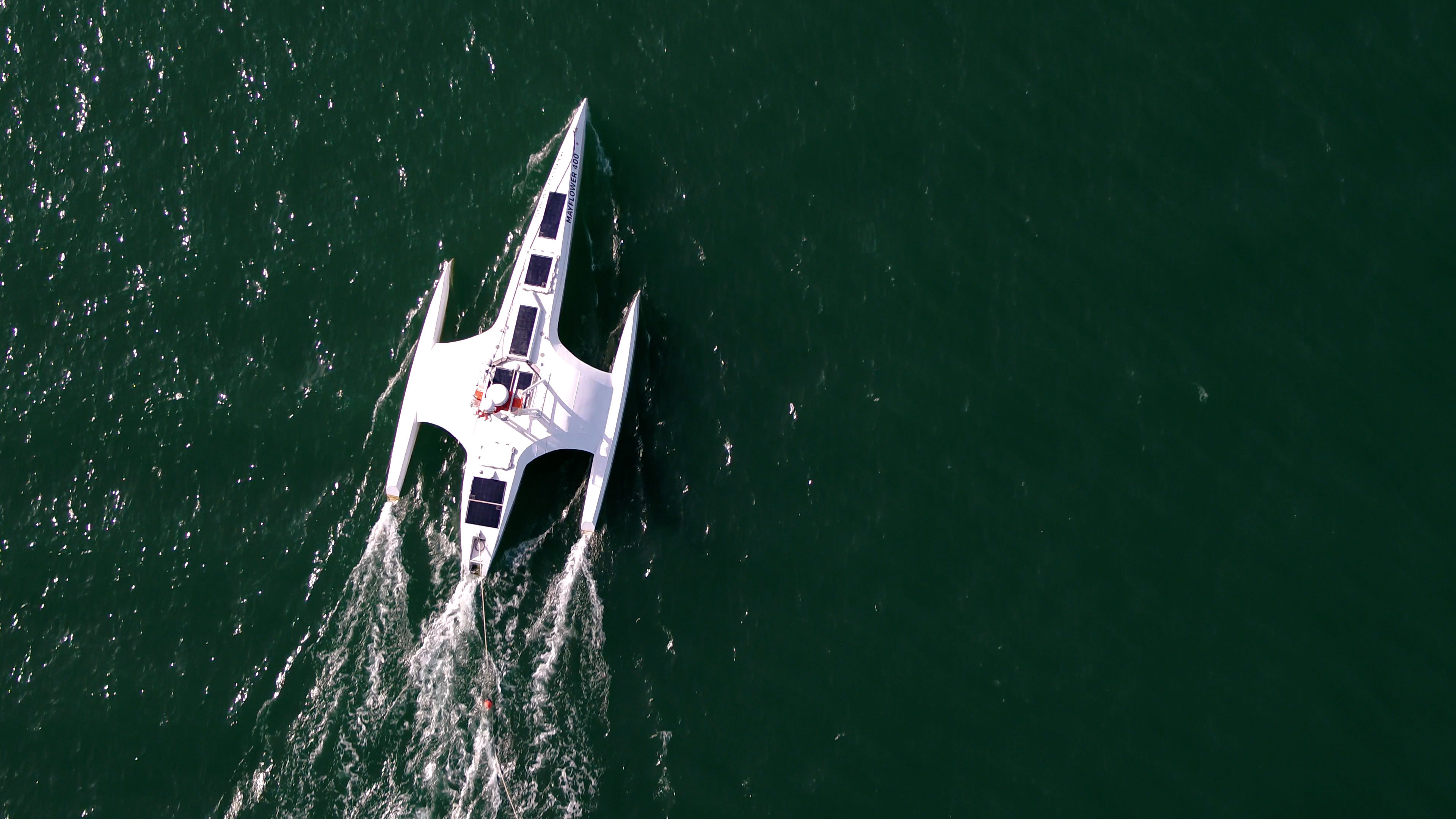 Mayflower autonomous vessel from above